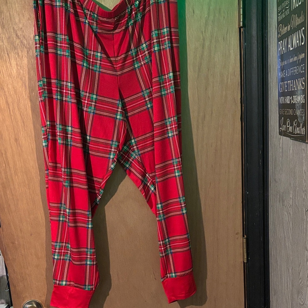 Plaid Red Women's Pajama Pants